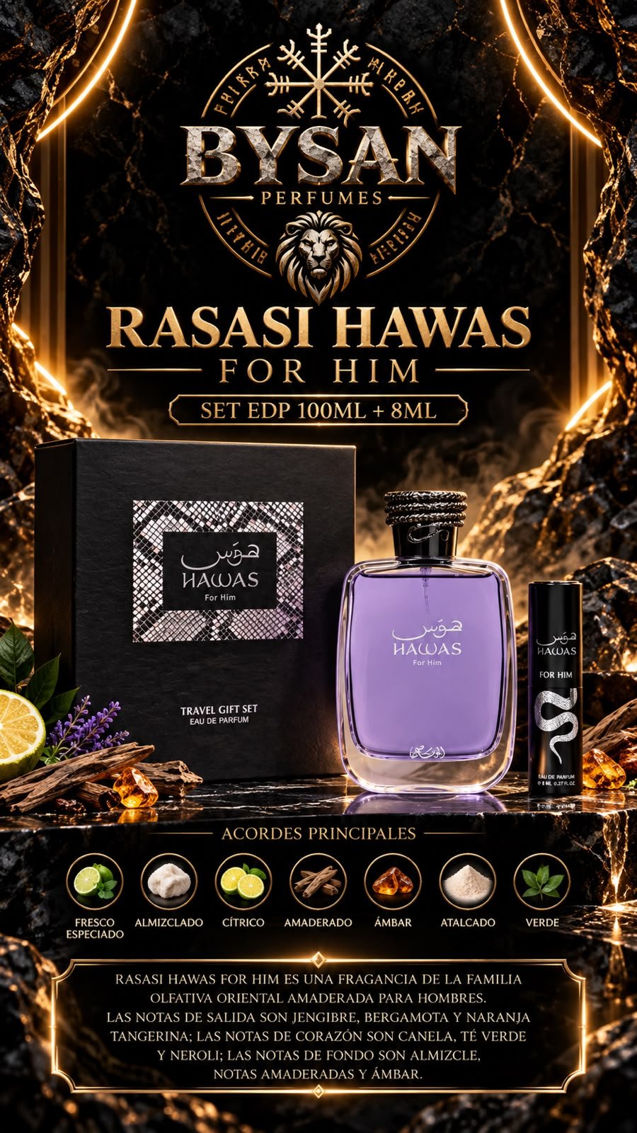 Rasasi Hawas for Him, selección del catálogo BYSAN