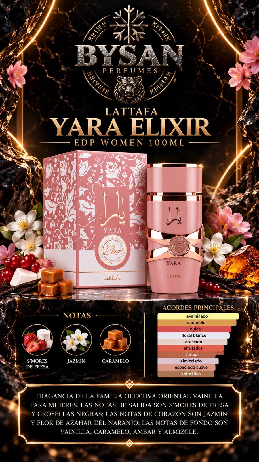 Catálogo BYSAN: Yara Elixir de Lattafa