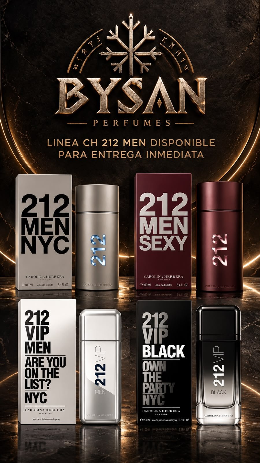 Catálogo BYSAN: Línea 212 Men de Carolina Herrera