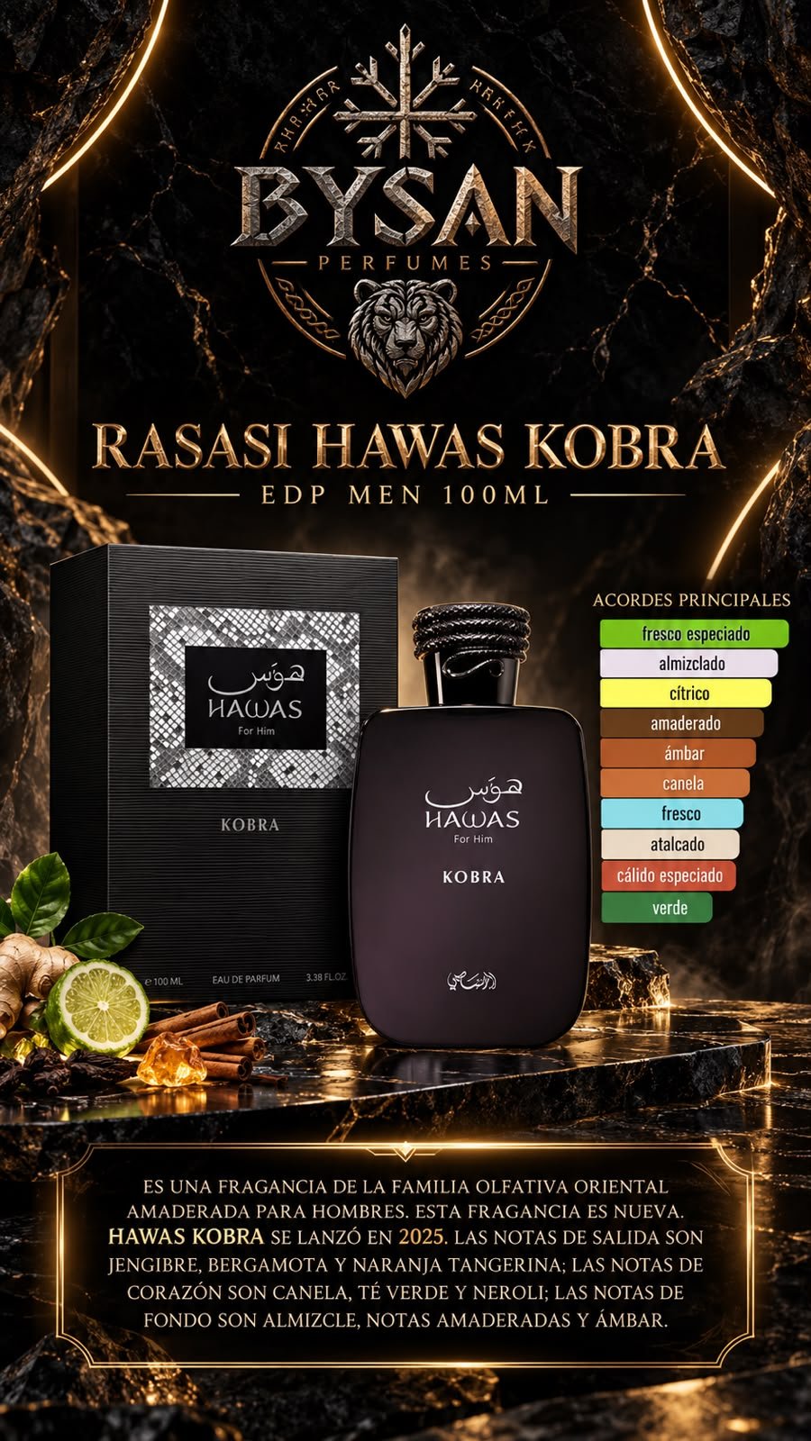 Catálogo BYSAN: Hawas Kobra de Rasasi